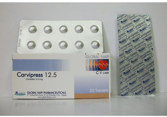 CARVIPRESS 12.5 MG 20TAB