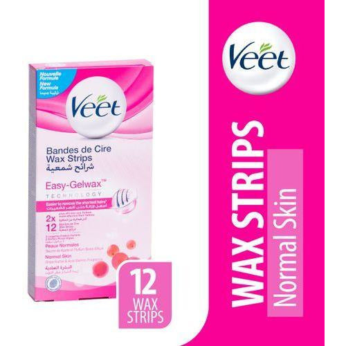 Veet Wax 12 Strips Normal Skin شرائح شمعية