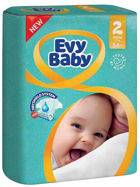 EVY BABY 2 MIN (3 - 6 KG) 54 PCS