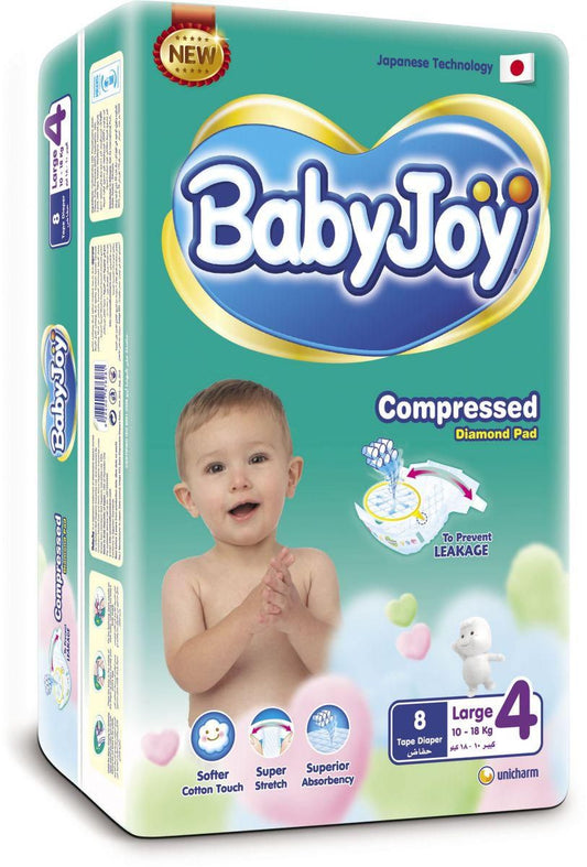 BABYJOY 4 (STRETCH) LARGE (10-18KG) 8 PCS