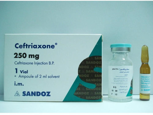 CEFTRIAXONE 250 MG IM 1 AMP
