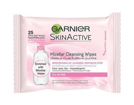 GARNIER MICELLAR CLEANSING WIPES 25 WIPES