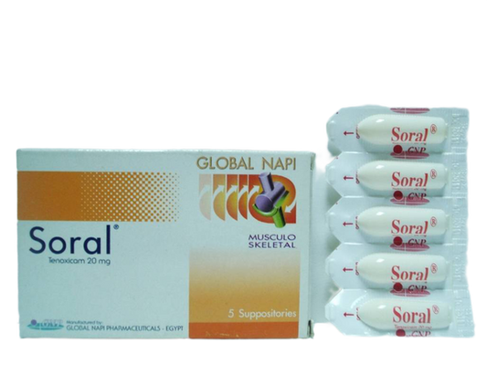 SORAL 20 MG 5 SUPP