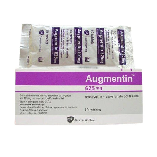 AUGMENTIN 625 MG 10 TAB