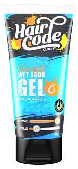 HAIR CODE GEL WET LOOK 250ML انبوبة ازرق عرض10