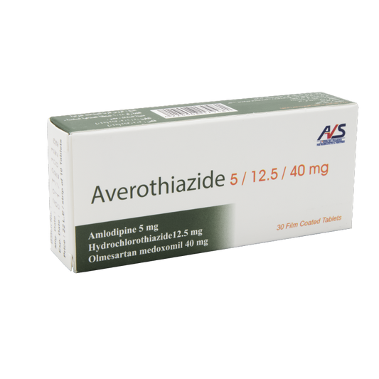 AVEROTHIAZIDE 5 / 12.5 / 40 MG 30 TAB