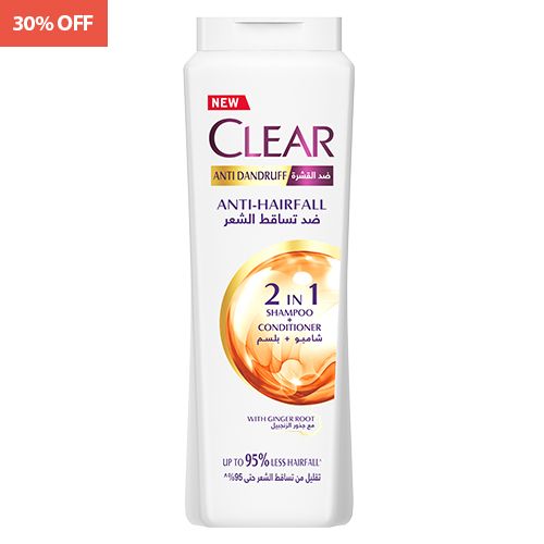 شامبو كلير مضاد لتساقط الشعر 2 في 1 للشعر الجاف والمتقصف 600 مل وفر13ج