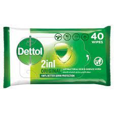 DETTOL ORIGINAL 40 WIPES (1+1) OFF25