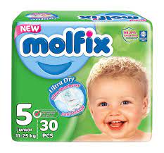 MOLFIX 5 DIAPERS JUNIOR 11-25KG 30PCS مصرى