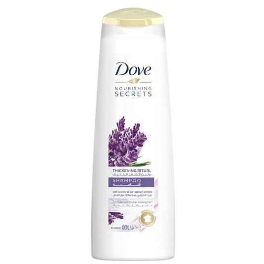 DOVE SHAMPOO THICK RITUAL LAVENDER 400ML خصم 15ج