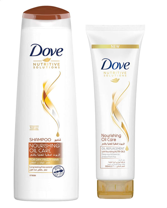 DOVE SHAM NOURISH OIL 400ML+REPLACEMENT 300ML OFF