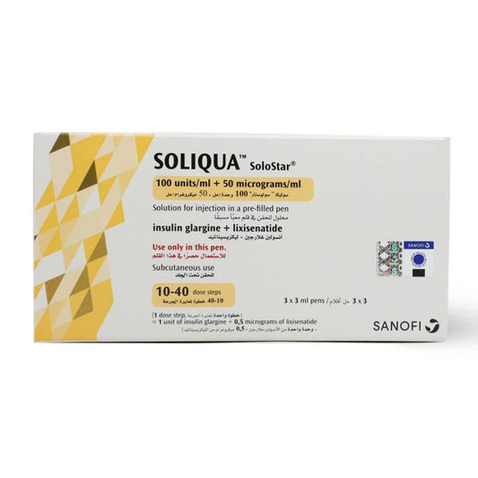 Soliqua Solostar 100Un/50M 10-40 Dose