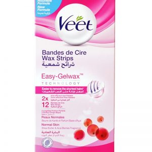Veet Wax 12 Strips Senstiv Skin Off20 شرائح شمعية