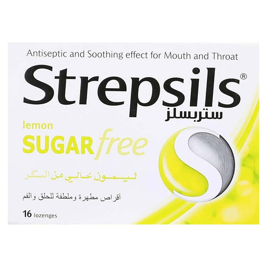 STREPSILS SUGAR FREE (LEMON) 16 LOZENGES عرض120