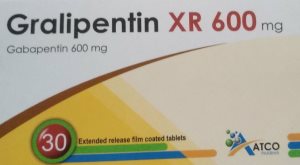 GRALIPENTIN XR 600MG 30CAP