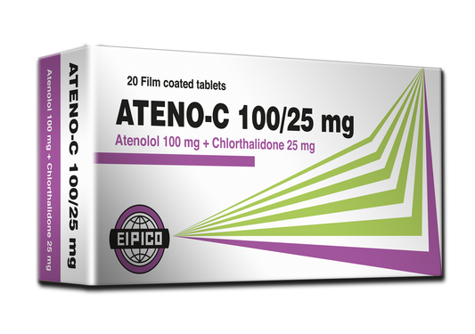 ATENO-C 100/25 MG 20 TAB