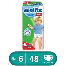 MOLFIX 6 DIAPERS PANTS EXTRA LARGE 48PCS مصري