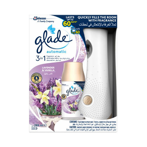 GLADE AUTOMATIC SPRAY LAVENDER&VANILLA جهاز+غيار