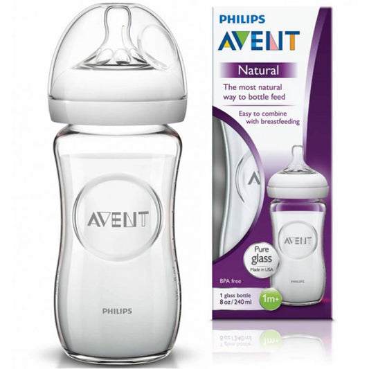 AVENT NATURAL 1M + GLASS 240 ML SCF053/17