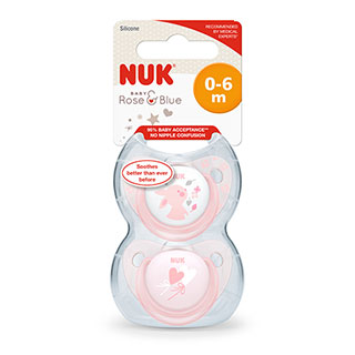 Nuk RoseBlue (0-6) No.1795 سكاتة مطاط