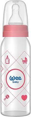 WEE BABY GLASS FEEDING BOTT 250ML 876-F