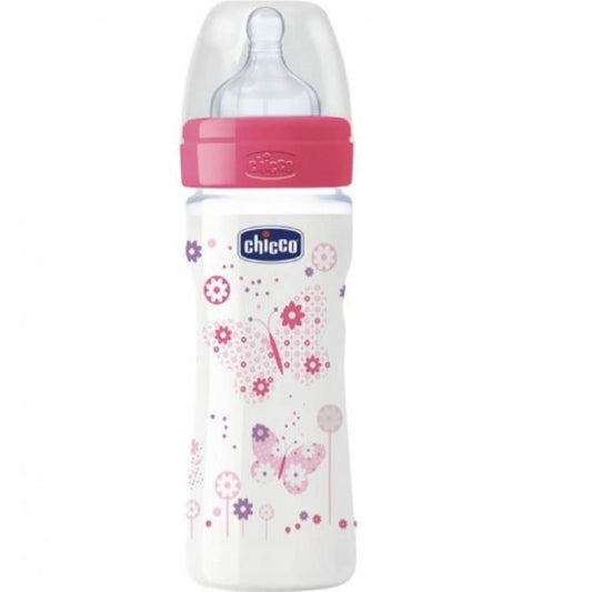 CHICCO BOTTLE WILL-BEING PINK +2M 250ML 58648