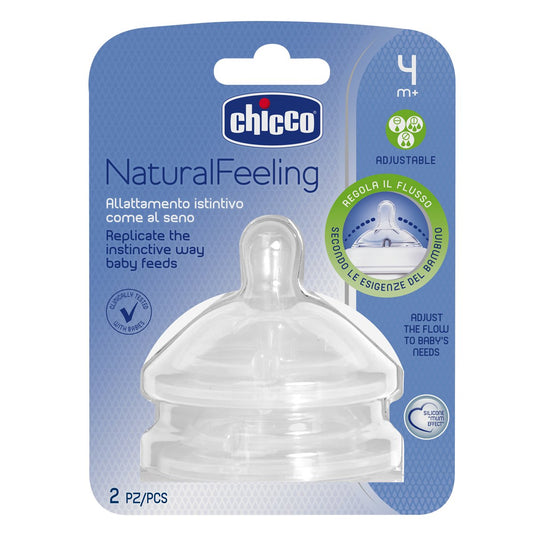 CHICCO NATURAL FEELING TEAT SILICON STEEP 8247