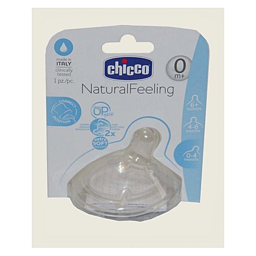CHICCO NATURAL FEELING TEAT SILICON 1PCS 10424