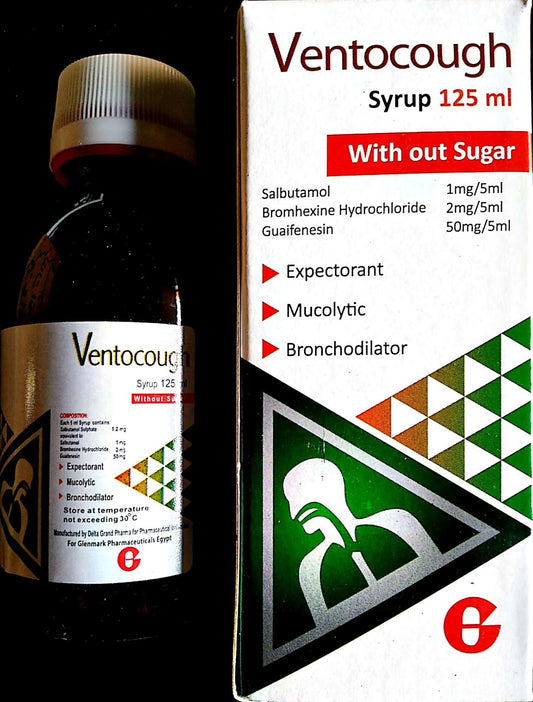 VENTOCOUGH WITH OUT SUGAR SYRUP 125ML