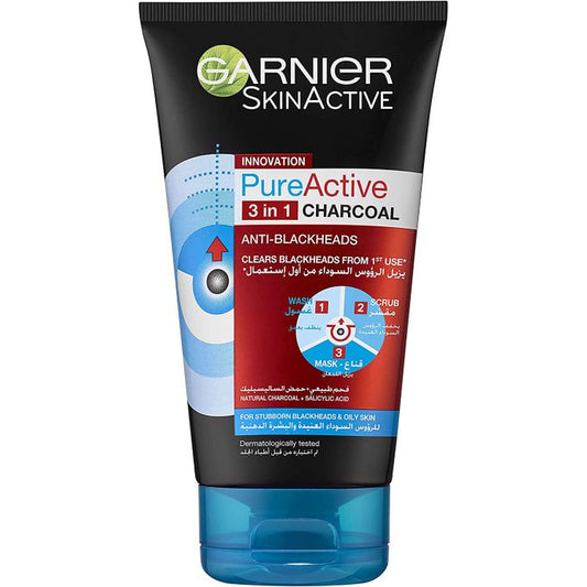 GARNIER PURE Active 3IN1 CHARCOAL 150ML OFF15