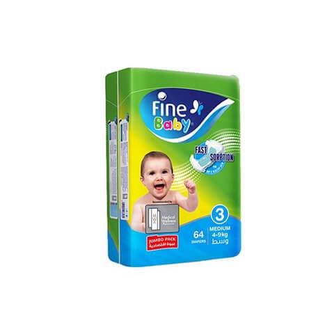 FINE BABY MEDIUM 4-9 KG 64 PCS
