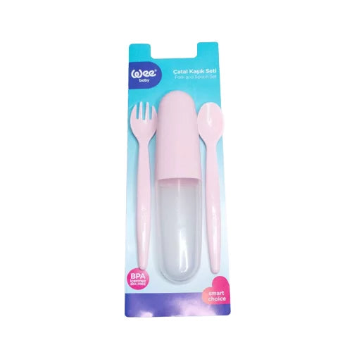 WE BABY FORK & SPOON CONTYSINER (887) علبة شوكة