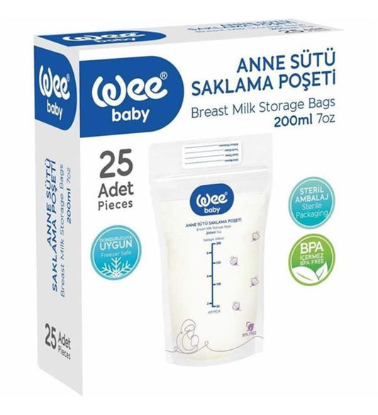 WE BABY BREAST MILK STORAGE BAGE 200ML 25PC(889)