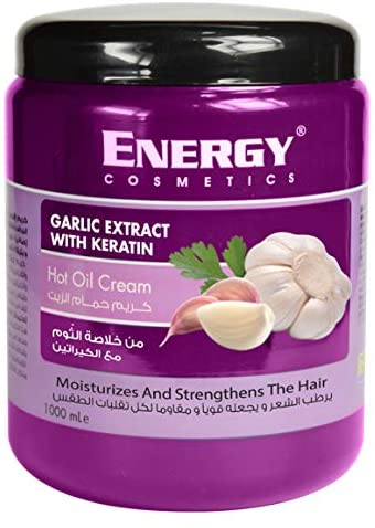 كريم زيت ساخن بخلاصة الثوم من إنرجي، 1000 مل