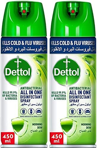 DETTOL DISNFE SPRAY MORNING DEW 450ML (1+1) OFF20