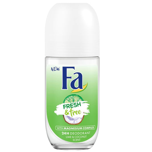 FA ROLL ON FRESHLY FREE (LIME & COCONUT) 50ML