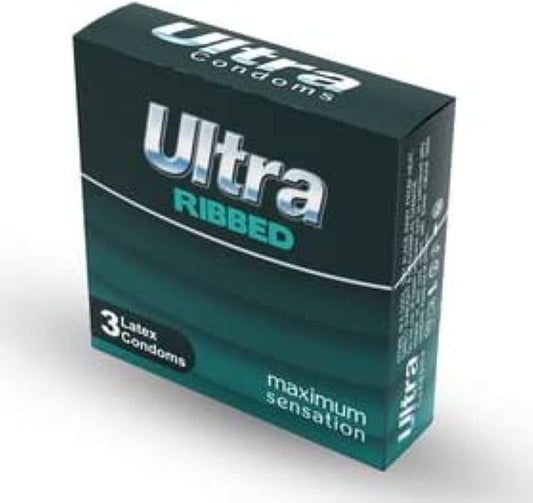 ULTRA CONDOMS LATEX (RIBBED) 3 PCS