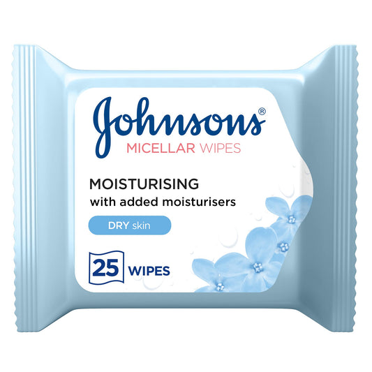 JJ MICELLAR WIPES MOISTURISING DRY SKIN 25WIPES