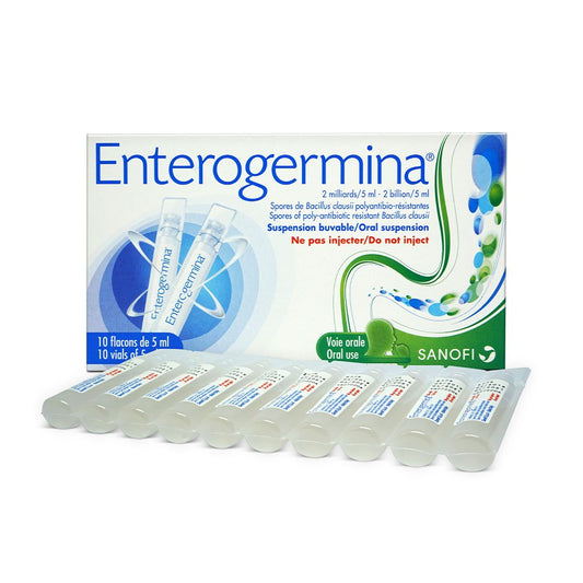 ENTEROGERMINA 10 VIALS OF 5 ML (PROBIOTICS)