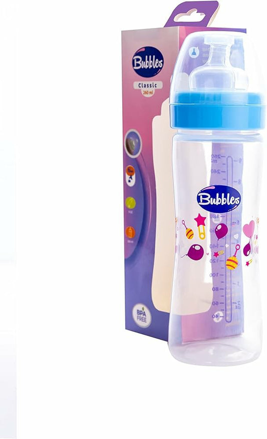 BUBBLES FEEDING BOTTLE CLASSIC 260ML (8553) بيبرونه لبني