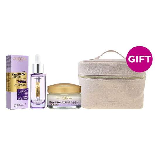 LOREAL HYALURON DAY+NIGHT CRE FREE MAKE UP REM+BAG