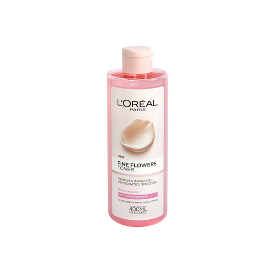 LOREAL FINE FLOWERS TONER ROSE&JASMINE 400ML
