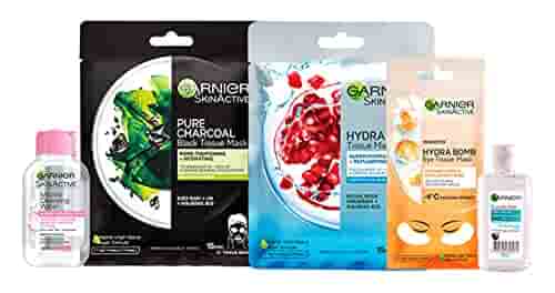 GARNIER MICELLAR 100ML+ TIS MASK 3PC+HAND GEL OFF