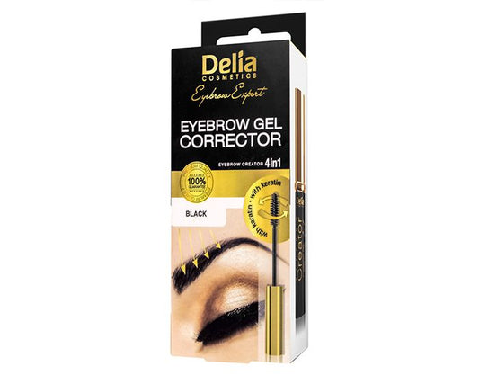 جل تصحيح حواجب ديليا أسود 4 في 1 7 مل