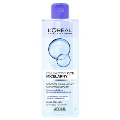 LOREAL DWUFAZOWY MICELARNY 400ML