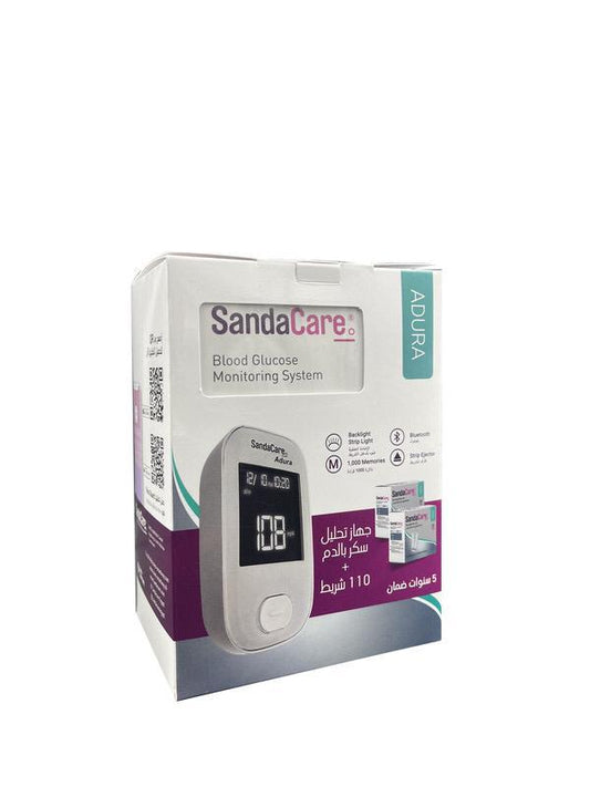 Sanda Care Adura عرض جهاز سكر + 2 علبة شرائط