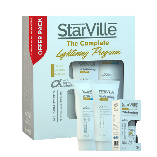 Starville Whitening (Cream+Cleanser+Roll-On) Off
