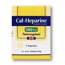 CALHEPARIN 5000 U I 3 AMP 1 ML