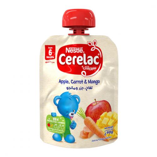 CERELAC APPLE+ CARROT+MANGO 90GM تفاح+جزر+مانج