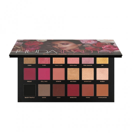 باليت ظلال العيون هدى بيوتي روز جولد ريماسترد 16.6